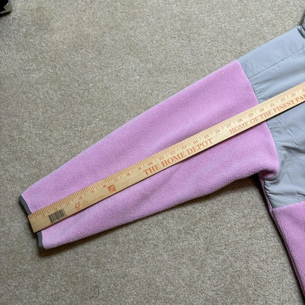 The North Face Denali Jacket Youth XL Pink‎ Gray Polartec Fleece Full Zip